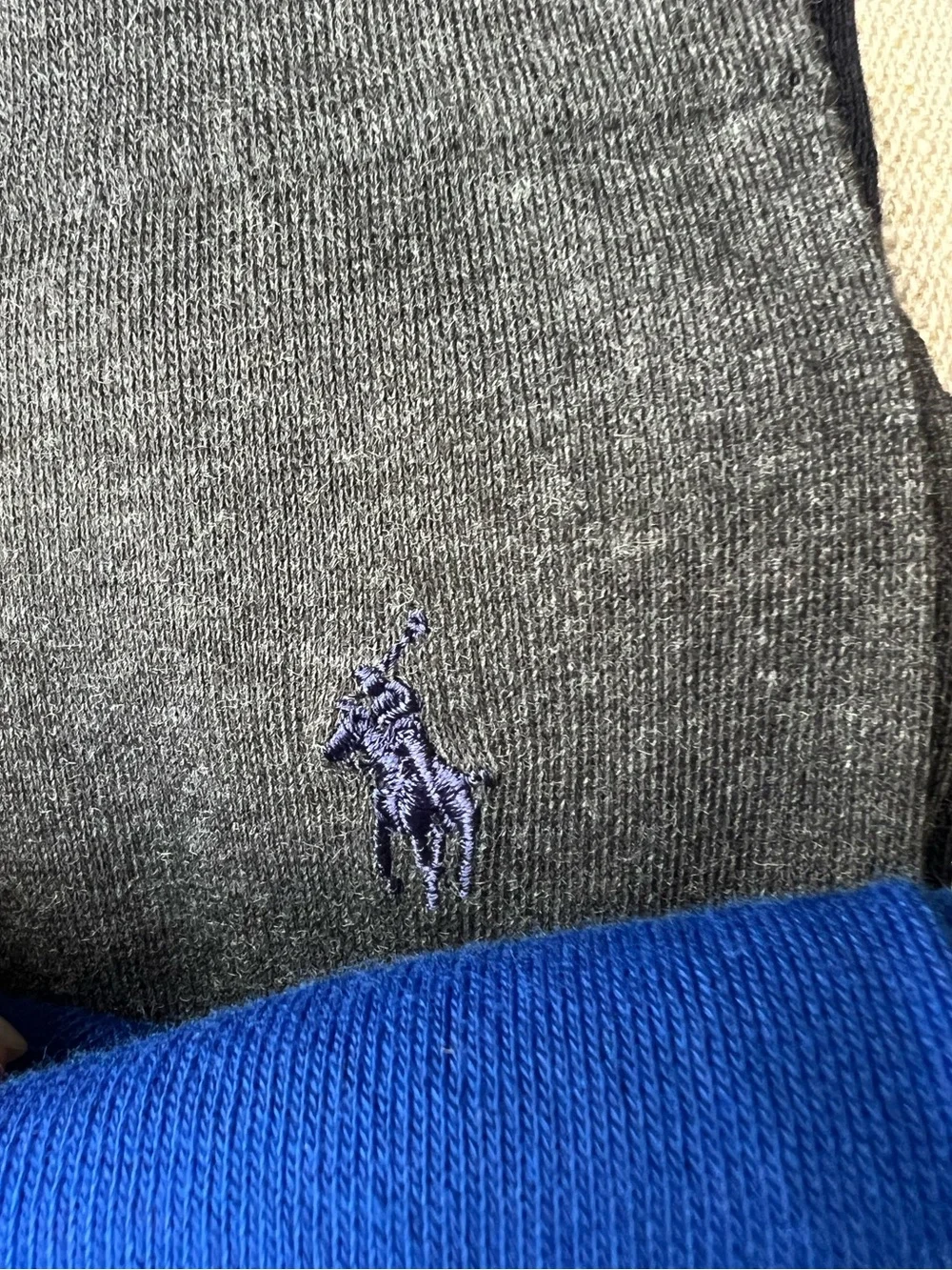 🆕 Polo Ralph Lauren 3 Dress Crew Socks Royal Blue Gray Charcoal Navy NEW 6 12.5